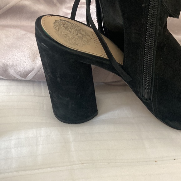 Vince camuto suede and leather open toe and back booties - Picture 8 of 8